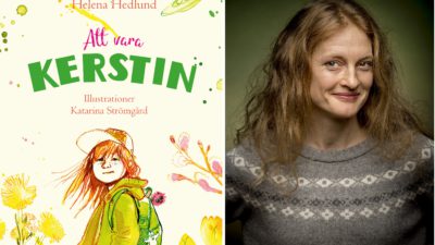 Kerstin titta över axeln i höstväder