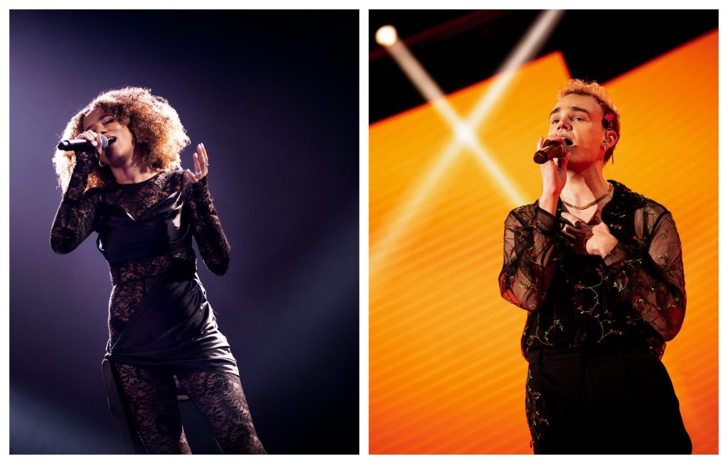 Collage med Birkir och Jacqline